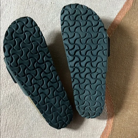 Birkenstock Dark Gray Sandals with Silver Buckle - Picture 2 of 5